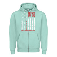 Seafoam thank you for your service   veterans day t Zipper Hoodie - maiPhamDesign