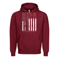 Burgundy thank you for your service   veterans day t Zipper Hoodie - maiPhamDesign