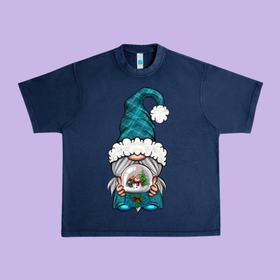 Winter Gnome With Snow Globe Urban Heavy Tee Designed By Bundleandbundleshop