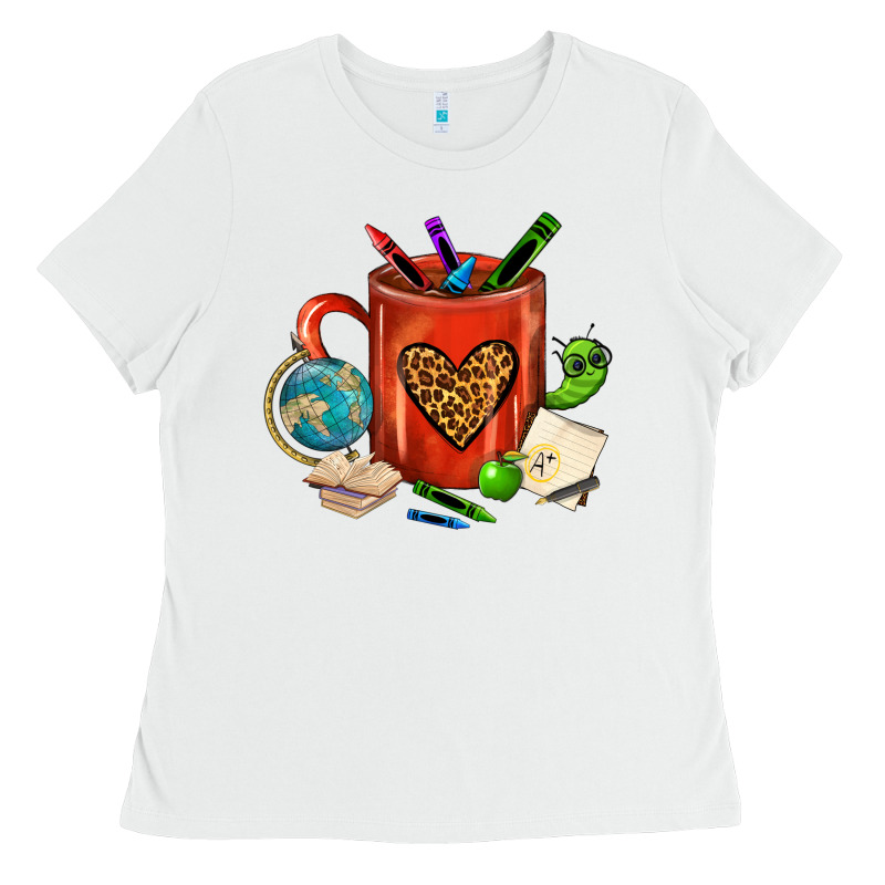 Teacher Crayons Coffee Mug Ladies Tee by FaDigitalArtStudio | Teevron