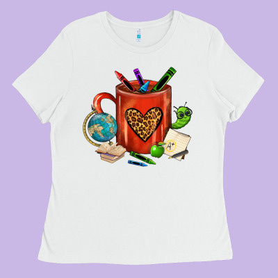 Teacher Crayons Coffee Mug Ladies Tee Designed By Fadigitalartstudio
