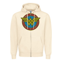 Sandshell Wonder Woman Vintage Emblem Zipper Hoodie - maiPhamDesign
