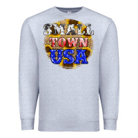Heather Grey small town usa Premium Sweatshirt - JahusDesignShop