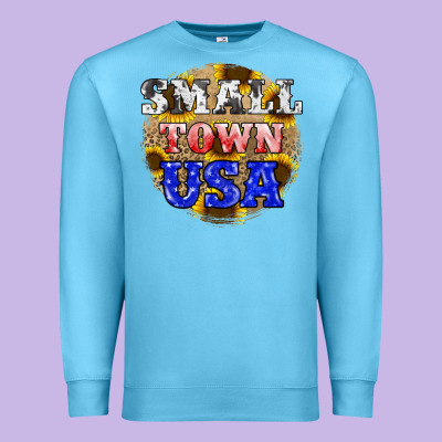 Small Town Usa Premium Sweatshirt Designed By Jahusdesignshop