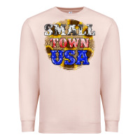 Pale Pink small town usa Premium Sweatshirt - JahusDesignShop