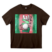 Chocolate Brown for the love of the game golf Heavy Core Tee - Jasminsmagicworld