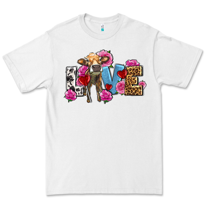 Love With Cow Olivia Premium Tee by OliviaCreatesArt | Teevron