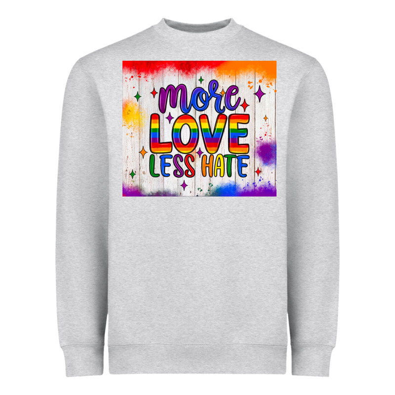 More Love Less Hate Tumbler Heavyweight Sweatshirt by JahusDesignShop | Teevron