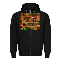 Black feliz navidad Christmas cactus leopard Zipper Hoodie - JahusDesignShop