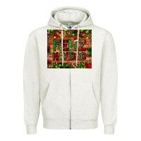 Oatmeal Heather feliz navidad Christmas cactus leopard Zipper Hoodie - JahusDesignShop