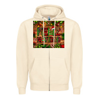 Sandshell feliz navidad Christmas cactus leopard Zipper Hoodie - JahusDesignShop