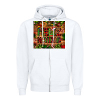 White feliz navidad Christmas cactus leopard Zipper Hoodie - JahusDesignShop