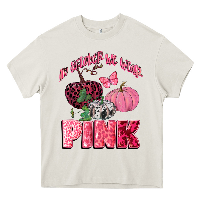 In October We Wear Pink Heavy Core Tee by CowGirlArtShop | Teevron