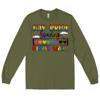 Army Green gay pride loading please wait Long Sleeve Tee - LillyAllenDesigns
