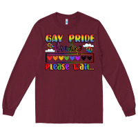 Burgundy gay pride loading please wait Long Sleeve Tee - LillyAllenDesigns