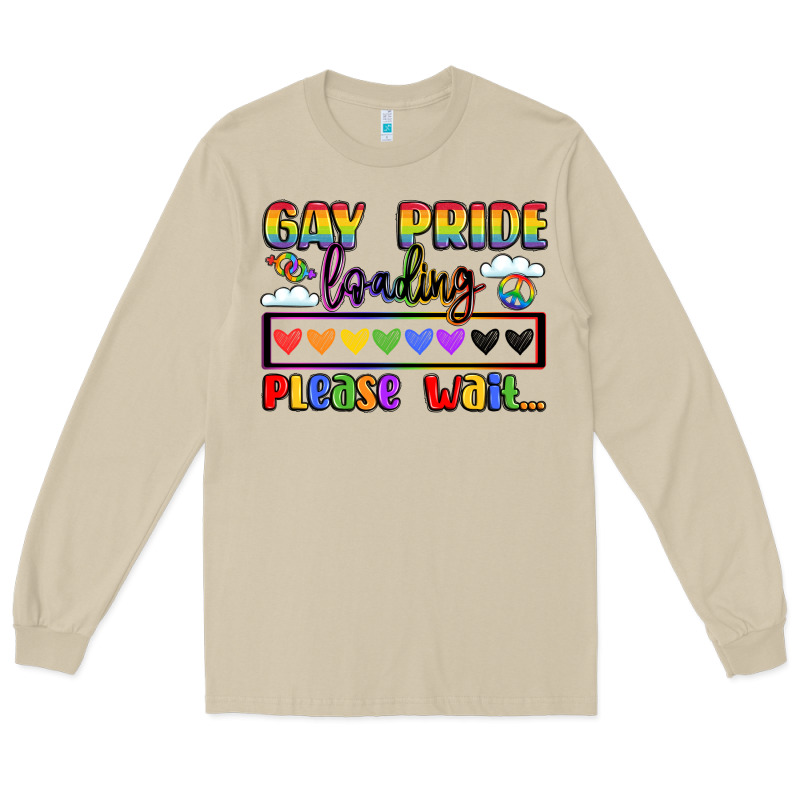 Gay Pride Loading Please Wait Long Sleeve Tee by LillyAllenDesigns | Teevron