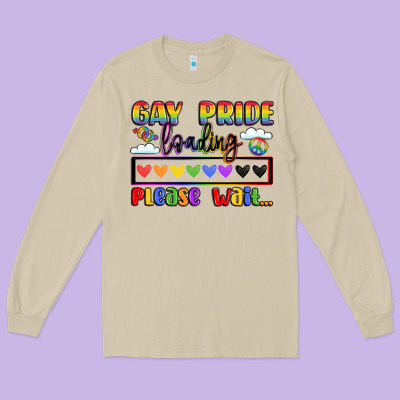 Gay Pride Loading Please Wait Long Sleeve Tee Designed By Lillyallendesigns