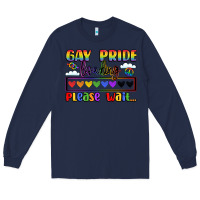 Navy gay pride loading please wait Long Sleeve Tee - LillyAllenDesigns