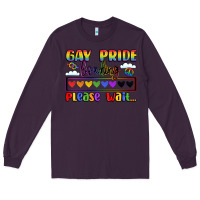 Plum gay pride loading please wait Long Sleeve Tee - LillyAllenDesigns