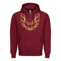 Burgundy Trans Am Zipper Hoodie - maiPhamDesign