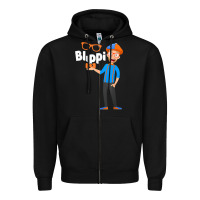 Black Kids Cartoon Blippis funny Zipper Hoodie - maiPhamDesign