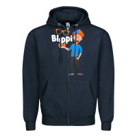 Navy Kids Cartoon Blippis funny Zipper Hoodie - maiPhamDesign
