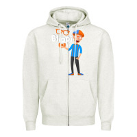 Oatmeal Heather Kids Cartoon Blippis funny Zipper Hoodie - maiPhamDesign