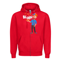 Kids Cartoon Blippis Funny Zipper Hoodie | Teevron