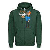 Sports Green Kids Cartoon Blippis funny Zipper Hoodie - maiPhamDesign