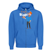 True Royal Kids Cartoon Blippis funny Zipper Hoodie - maiPhamDesign
