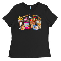 Lunch Lady Coffee Cups Ladies Tee | Teevron