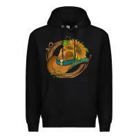 Black western hat with sunflowers and rope Premium Hoodie - Artiststas