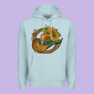 Western Hat With Sunflowers And Rope Premium Hoodie Designed By Artiststas