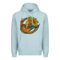 Blue Mist western hat with sunflowers and rope Premium Hoodie - Artiststas