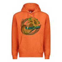 Carrot western hat with sunflowers and rope Premium Hoodie - Artiststas