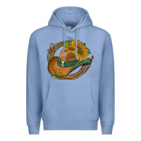 Colony Blue western hat with sunflowers and rope Premium Hoodie - Artiststas