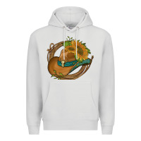 Dove Grey western hat with sunflowers and rope Premium Hoodie - Artiststas
