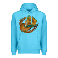 Ocean Blue western hat with sunflowers and rope Premium Hoodie - Artiststas