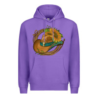 Purple western hat with sunflowers and rope Premium Hoodie - Artiststas