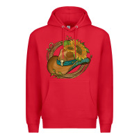Red western hat with sunflowers and rope Premium Hoodie - Artiststas