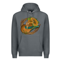 Rock western hat with sunflowers and rope Premium Hoodie - Artiststas