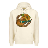 Sandshell western hat with sunflowers and rope Premium Hoodie - Artiststas