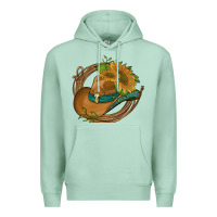 Seafoam western hat with sunflowers and rope Premium Hoodie - Artiststas