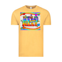 Vintage Mustard Always An Ally Pride LGBTQ+ Tumbler Vintage Tee - BundleAndBundleShop