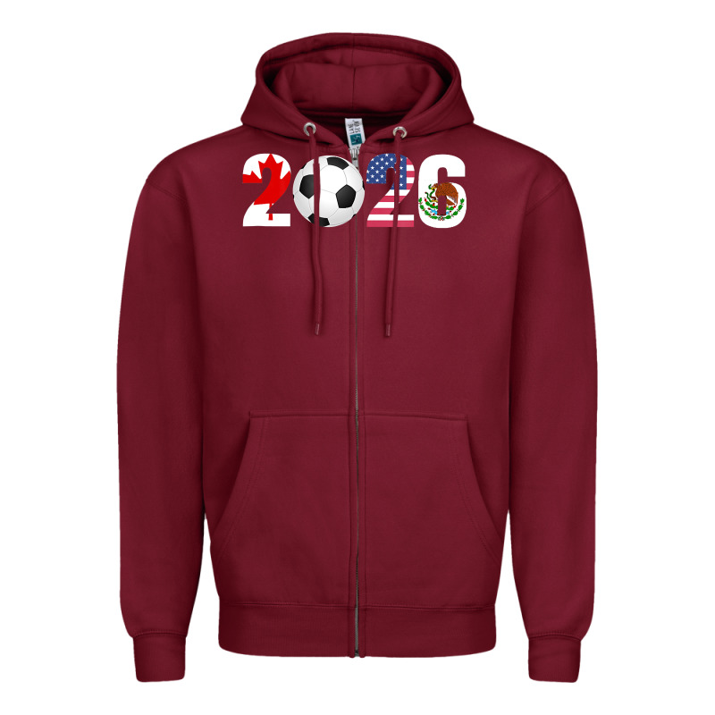 North America 2026 Football  Canada Usa Mexico Soccer Zipper Hoodie by maiPhamDesign | Teevron
