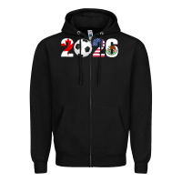 Black North America 2026 Football  Canada USA Mexico Soccer Zipper Hoodie - maiPhamDesign