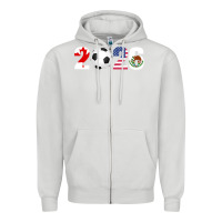 Dove Grey North America 2026 Football  Canada USA Mexico Soccer Zipper Hoodie - maiPhamDesign