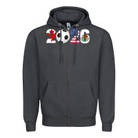 Smoke North America 2026 Football  Canada USA Mexico Soccer Zipper Hoodie - maiPhamDesign