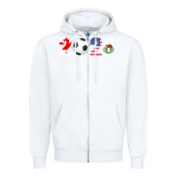 White North America 2026 Football  Canada USA Mexico Soccer Zipper Hoodie - maiPhamDesign