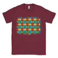 Burgundy autism awareness background Classic Tee - Artiststas